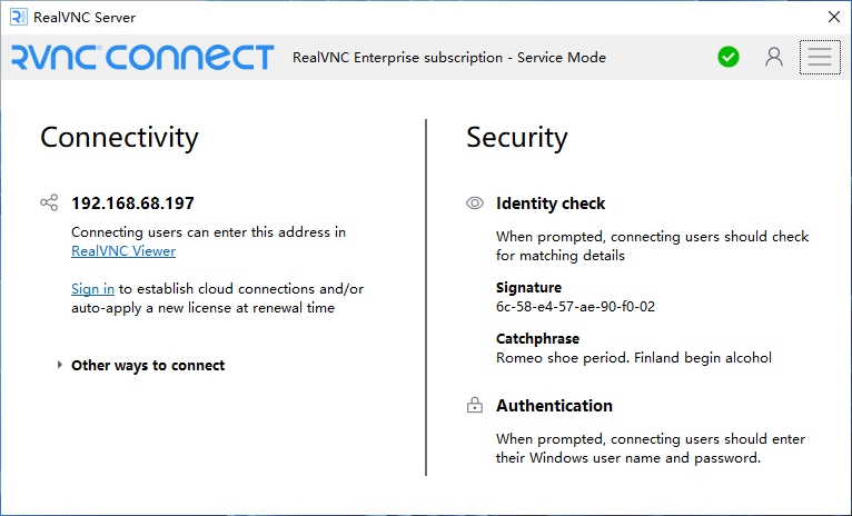 RealVNC VNC Server Enterprise