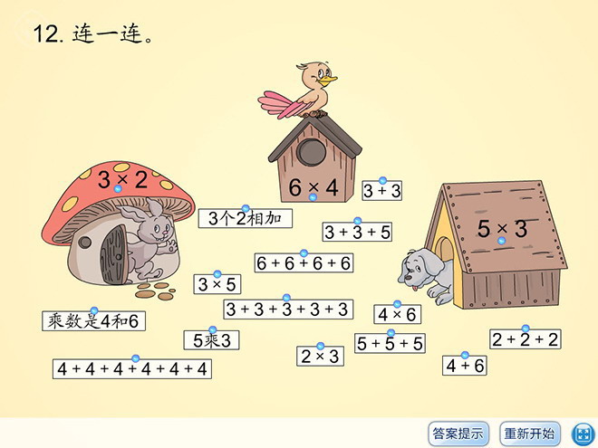 《习题课件四》表内乘法Flash动画课件