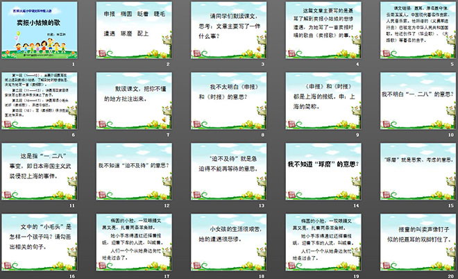 《卖报小姑娘的歌》PPT课件2