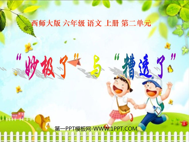 《妙极了与糟透了》PPT课件