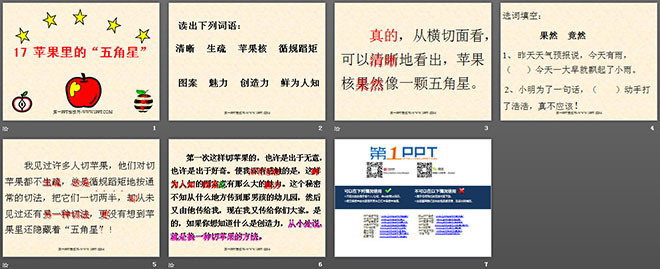 《苹果里的五角星》PPT课件