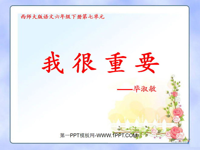 《我很重要》PPT课件