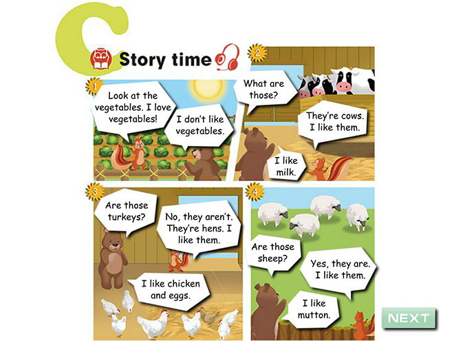 《At the farm》story time Flash动画课件