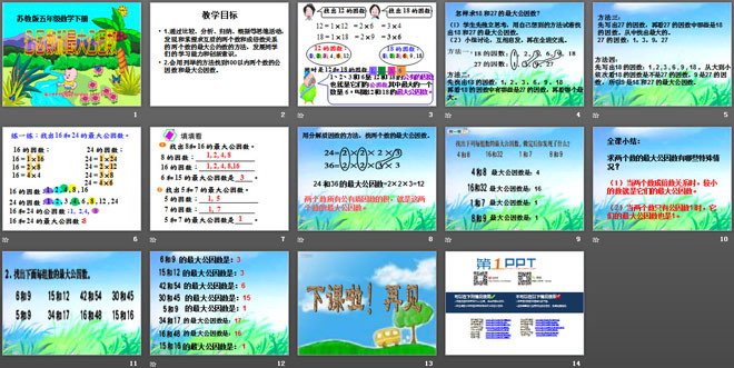 《公因数和最大公因数》公倍数和公因数PPT课件