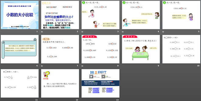 《小数的大小比较》小数PPT课件