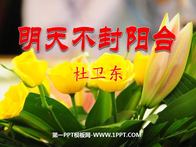 《明天不封阳台》PPT课件3