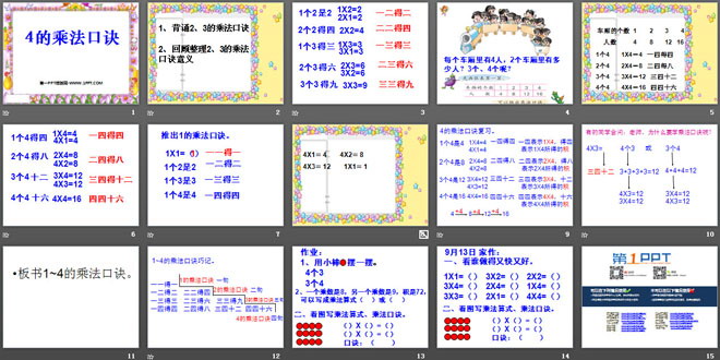 《4的乘法口诀》表内乘法PPT课件2