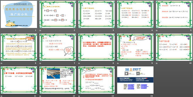 《整数乘法运算律推广到小数》小数乘法和除法PPT课件3