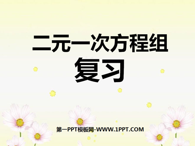 《复习》二元一次方程组PPT课件