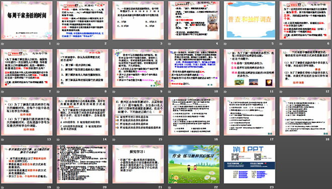 《每周干家务活的时间》数据的收集与处理PPT课件2