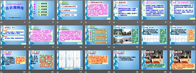 《结识抛物线》二次函数PPT课件
