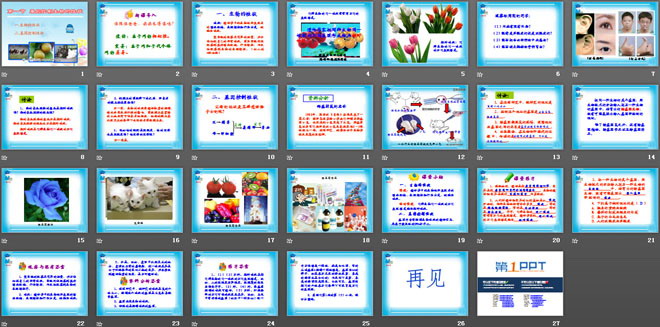《基因控制生物的性状》生物的遗传和变异PPT课件