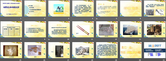 《材料在水中的沉浮》我们周围的材料PPT课件