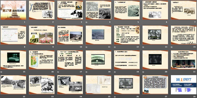 《血肉筑长城》中华民族的抗日战争PPT课件3