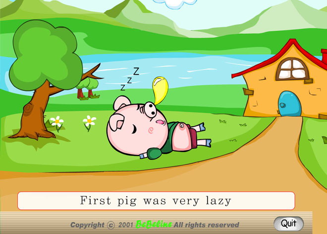 《Three little pigs》Flash动画课件