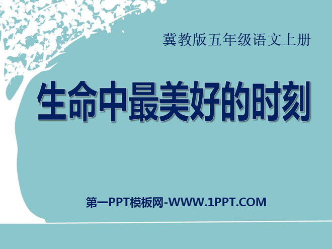 《生命中最美好的时刻》PPT课件