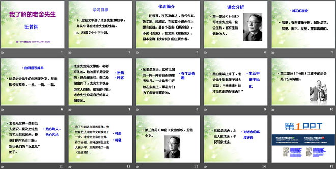 《我了解的老舍先生》PPT课件2