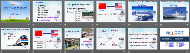 《Ways to go to school》PPT课件5