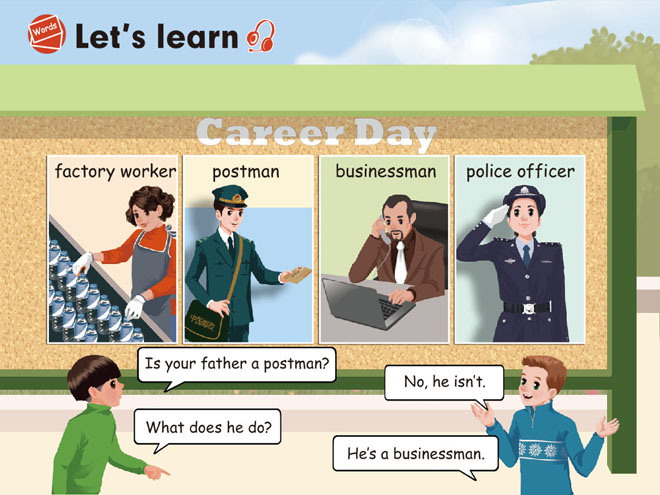 《What does he do?》let\s learn Flash动画课件