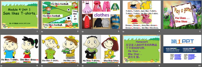《Sam like T-shirts》PPT课件5