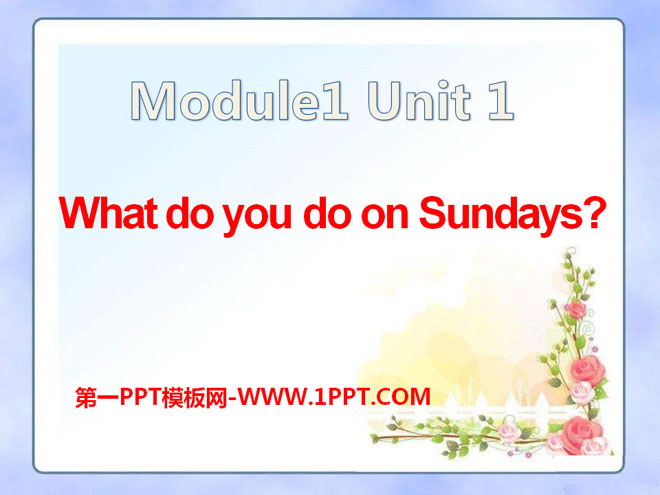 《What do you do on Sundays?》PPT课件4