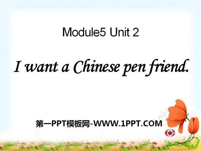 《I want a Chinese pen friend》PPT课件2