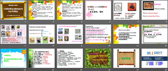 《Collecting stamps is my hobby》PPT课件6