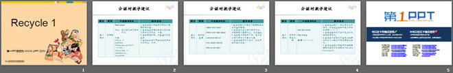 人教版PEP三年级英语下册《recycle1》分课时教学建议PPT课件