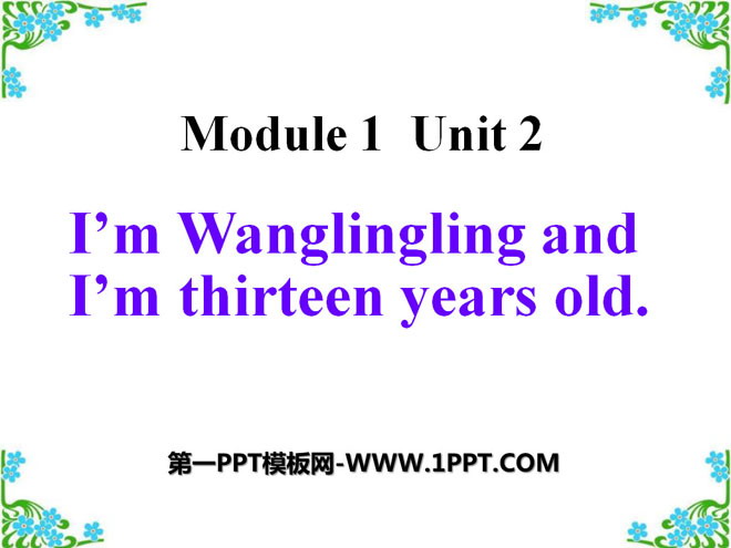 《I\m Wang Lingling and I\m thirteen years old》PPT课件4