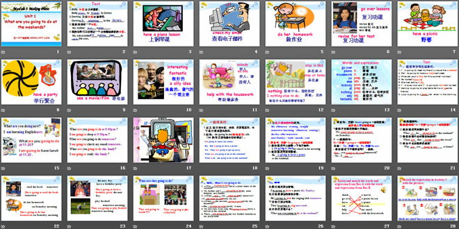 《What are you going to do at the weekends?》Making plans PPT课件2