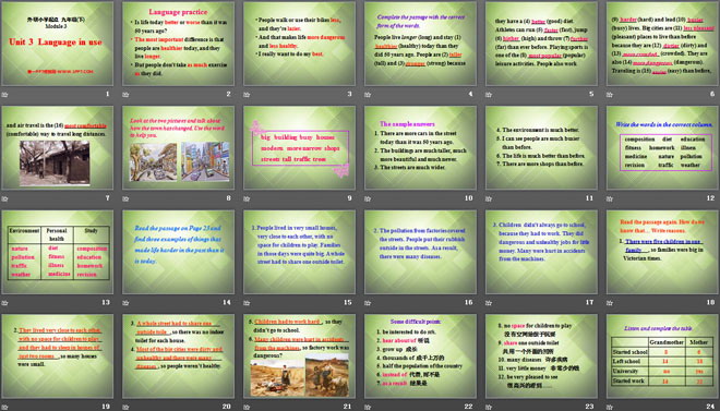 《Language in use》Life now and then PPT课件