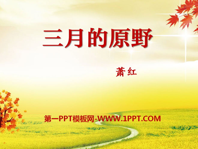 《三月的原野》PPT课件