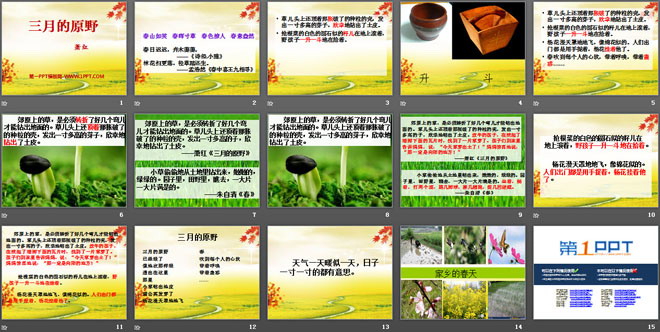 《三月的原野》PPT课件