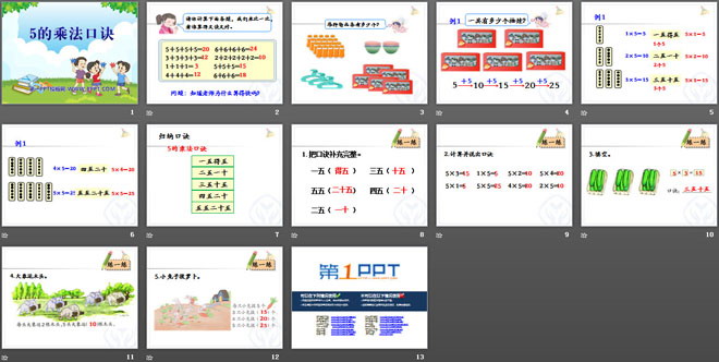 《5的乘法口诀》表内乘法PPT课件7