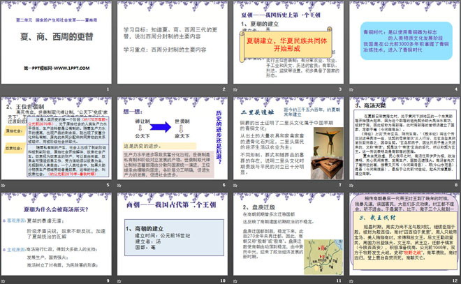 《夏、商、西周的更替》国家的产生和社会变革—夏商周PPT课件