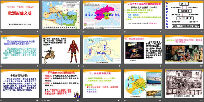《欧洲封建文明》古代世界PPT课件