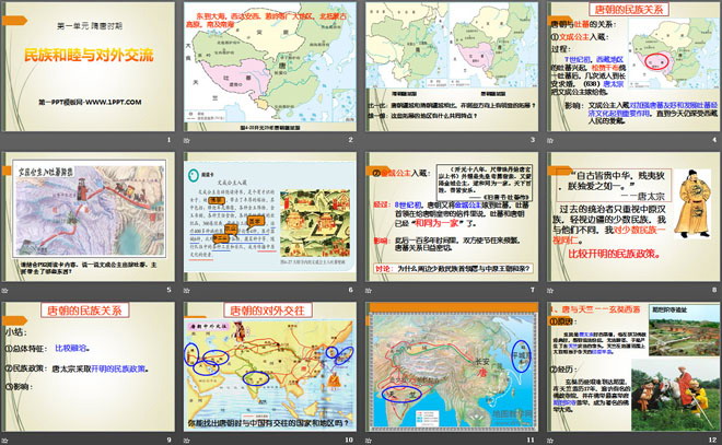 《民族和睦与中外交流史》隋唐时期PPT课件