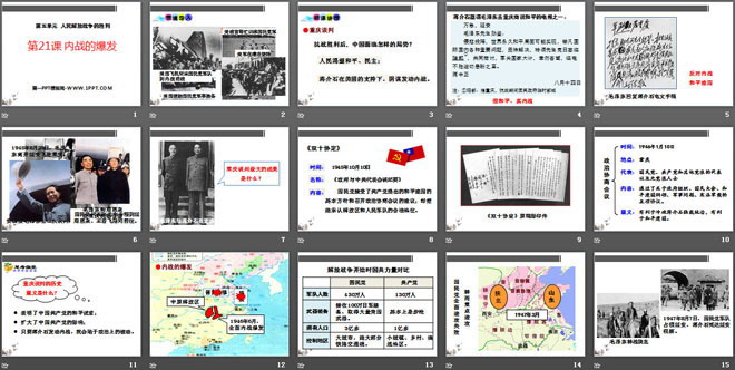 《内战的爆发》人民解放战争的胜利PPT课件