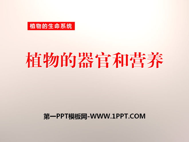 《植物的器官和营养》植物的生命系统PPT课件