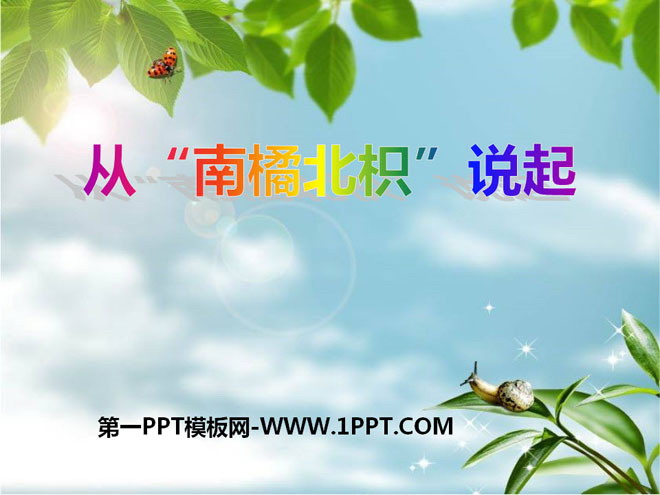 从南橘北枳说起PPT课件