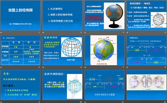 《地图上的经纬网》PPT课件下载