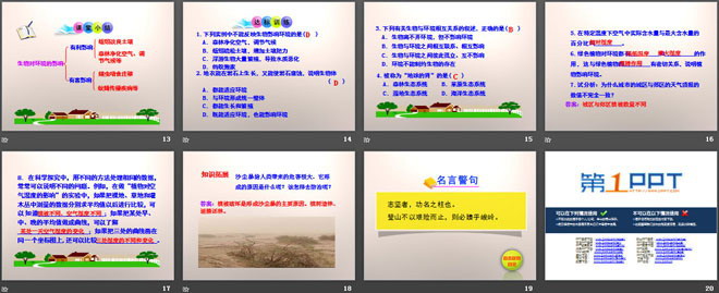 《生物与环境的相互影响》PPT课件