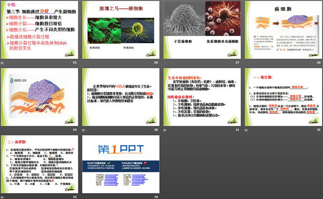 《细胞通过分裂而增殖》PPT