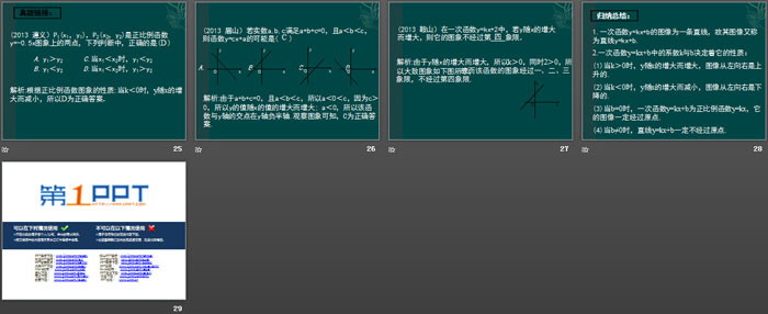 《一次函数的图像和性质》PPT