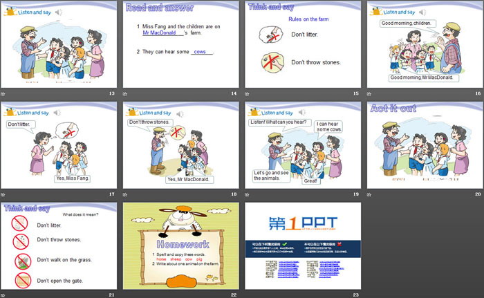 《A day on the farm》PPT
