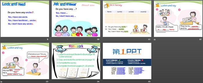 《Do you have any cousins》PPT