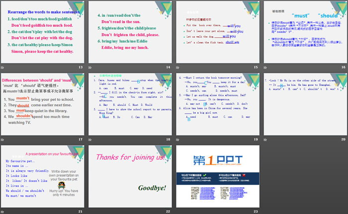 《Pets》RevisionPPT