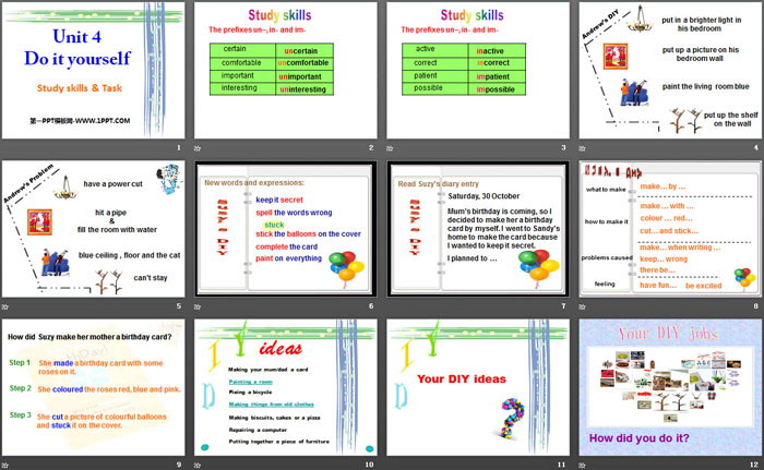 《Do it yourself》study skills&taskPPT课件