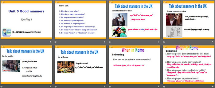 《Good manners》ReadingPPT
