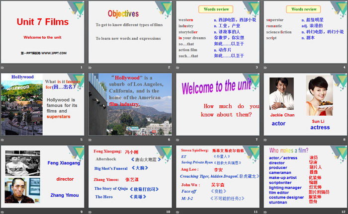 《Films》Welcome to the UnitPPT课件